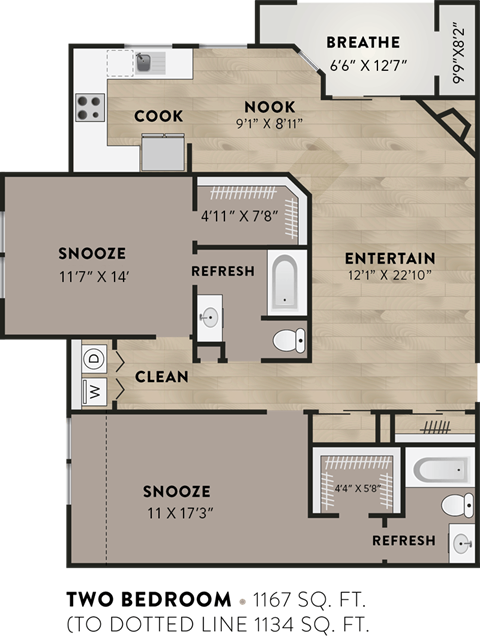 allure 2x2 floor plan 1134-1167 sf